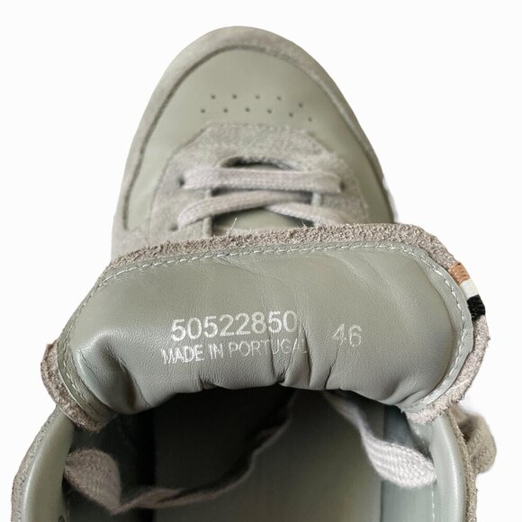 Boss Brandon Tenn Trainers Sneakers Gray Leather Suede - Picture 9 of 11